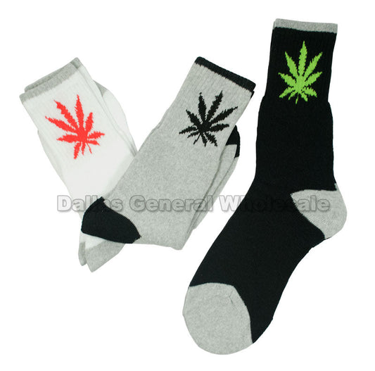 Men Funky Marijuana Tube Socks Wholesale