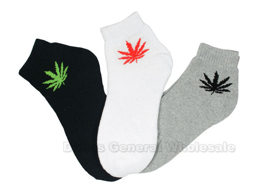 Men Fashion Marijuana Ankle Socks Wholesale