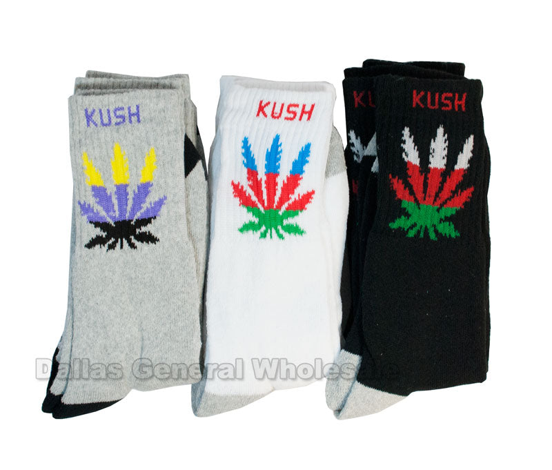 Men Funky Marijuana Crew Socks Wholesale