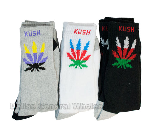 Bulk Buy Men Funky Marijuana Crew Socks Wholesale