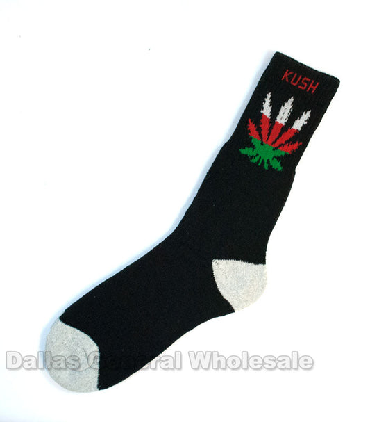 Men Funky Marijuana Crew Socks Wholesale