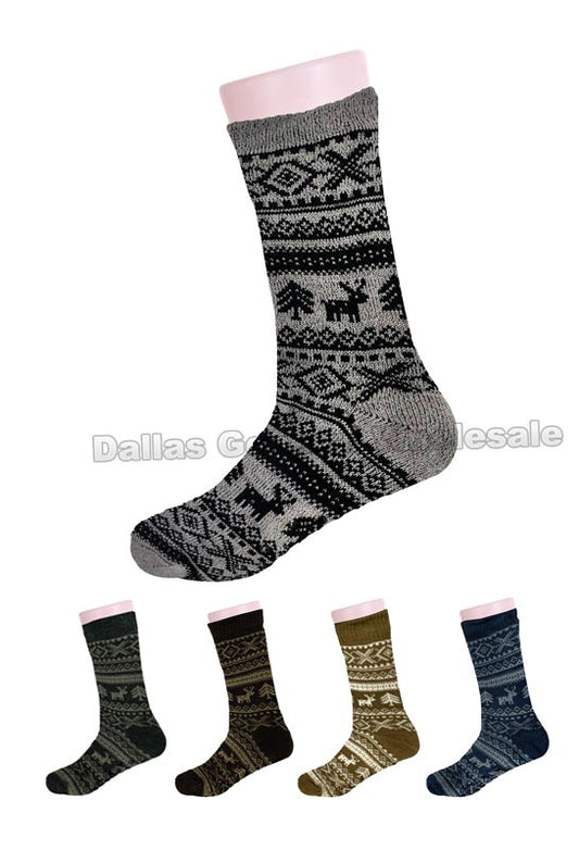 Men Thermal Christmas House Socks Wholesale