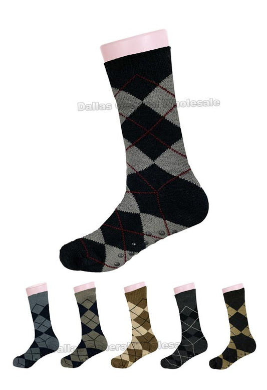 Men Thermal Plaid House Socks Wholesale