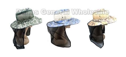 Bulk Buy Mesh Digital Camouflage Bucket Hats with Vented Neck Cover Wholesale