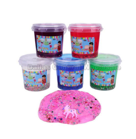 Bulk Buy Glitter Unicorn Slimes Bucket Wholesale