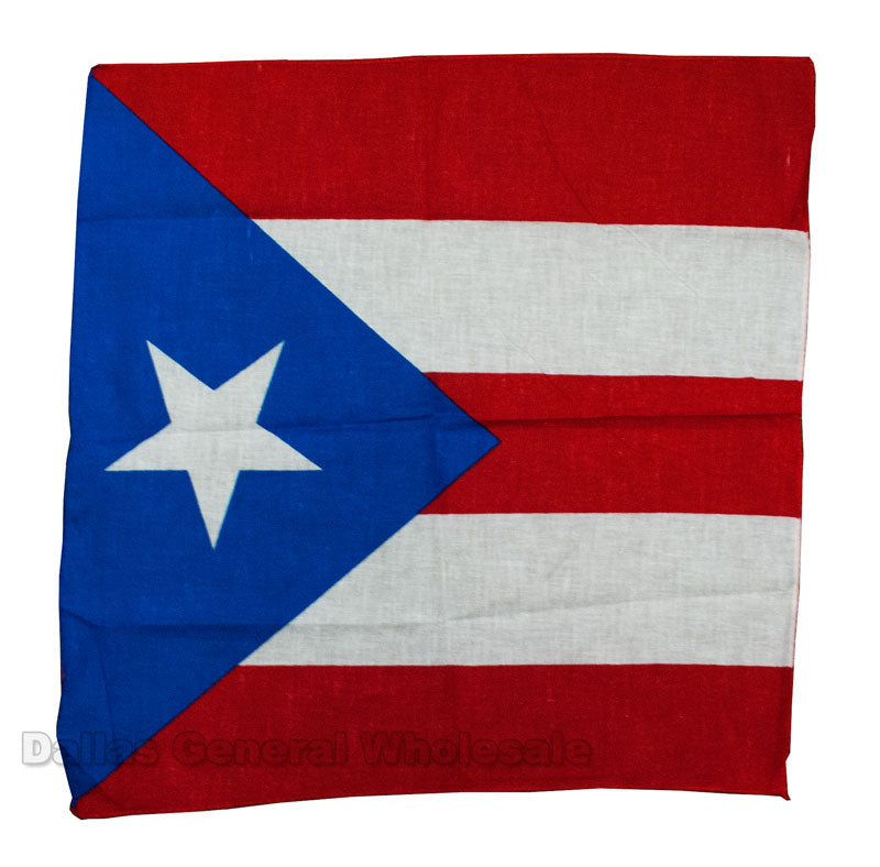Bulk Buy Puerto Rico Flag Bandanas Wholesale
