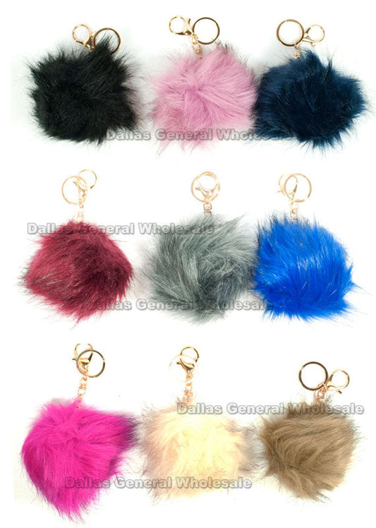 Fluffy Fur Balls Key Chains Wholesale