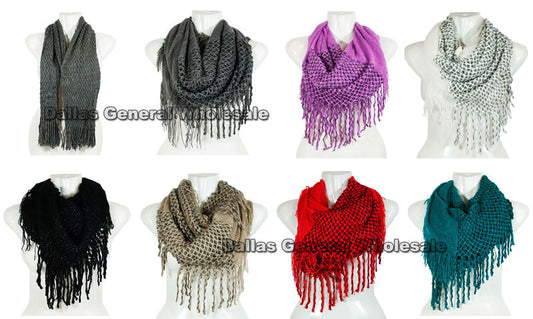 Bulk Buy Fashion Knitted 2-in-1 Infinity Circle Scarf Wholesale