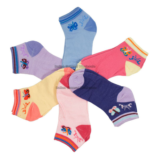Bulk Buy Little Girls Butterfly Ankle Socks Wholesale
