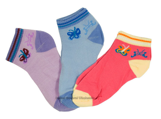 Little Girls Butterfly Ankle Socks Wholesale