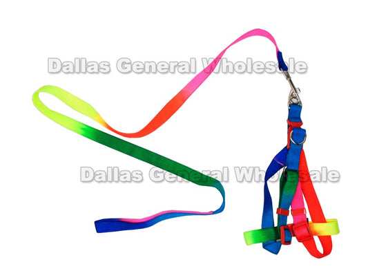 Dog Rainbow Color Harness with Leash Set (Sold by DZ=$35.99)