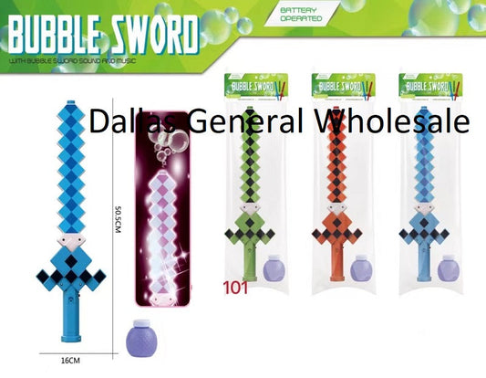 Bulk Buy Pixilated Musical Bubble Swords Wholesale