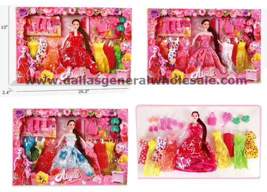Bulk Buy 17PC Girls Fashion Doll Closet Play Set Wholesale