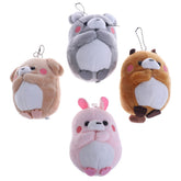 Cute Dog/Rabbit/Bear Soft Plush Keychains - Assorted