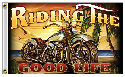 Buy RIDING THE GOOD LIFE MOTORCYCLE BIKER DELUXE 3 X 5BIKER FLAGBulk Price