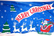 Buy MERRY CHRISTMAS SANTA & DEER 3' X 5' FLAGBulk Price