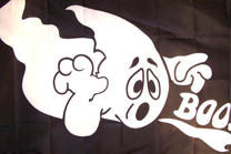 Wholesale HALLOWEEN BOO GHOST 3' X 5' FLAG (Sold by the piece)