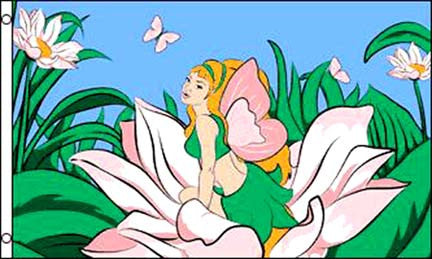 Wholesale GARDEN FAIRY 3 x 5 FANTASY FLAG (Sold by the piece)