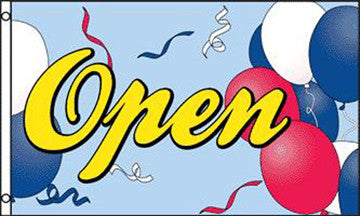 Wholesale OPEN BALLOONS 3' x 5' FLAG (Sold by the piece)