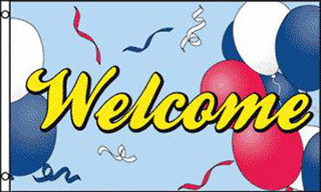 Wholesale WELCOME BALLOONS 3' x 5' FLAG (Sold by the piece)