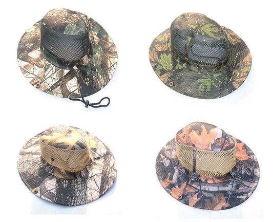 Bulk Buy Forest Camouflage Mesh Bonnie Hat