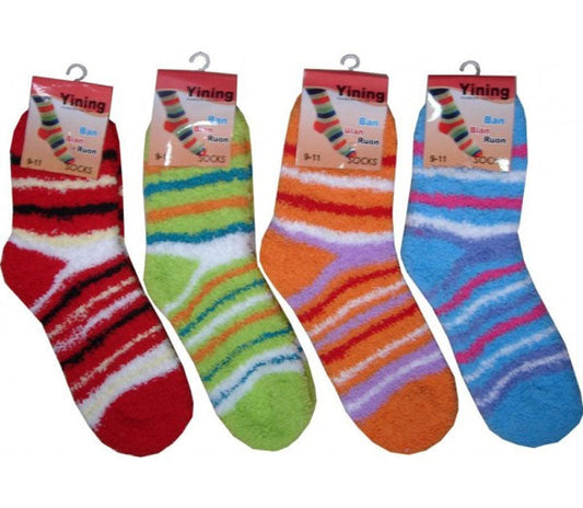 Bulk Buy Stripe Fuzzy Socks Wholesale