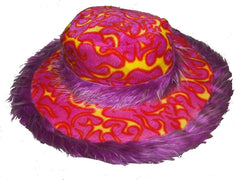 Buy FLAMING WIDE BRIM FUZZY HAT(Sold by the dozen BY COLOR CLOSEOUT NOW ONLY $2.50 EA Bulk Price