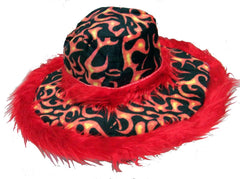 Buy FLAMING WIDE BRIM FUZZY HAT(Sold by the dozen BY COLOR CLOSEOUT NOW ONLY $2.50 EA Bulk Price