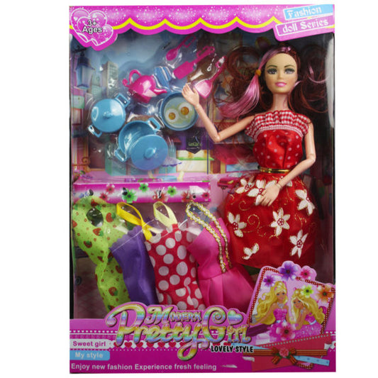 11 Moveable Beauty Doll with Kitchen and Fashion A MOQ-6Pcs, 4.91$/Pc