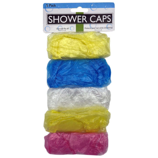 5 Piece Shower and Hair Care Caps Set