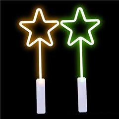 Buy 18" Neon LED Star Wand With Thick Handle Bulk Price