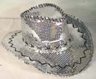 Wholesale SILVER SEQUIN COWBOY HAT (Sold by the piece)