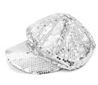 Wholesale SEQUIN SILVER BASEBALL HAT (Sold by the piece) *- CLOSEOUT NOW $ 3.50 EA