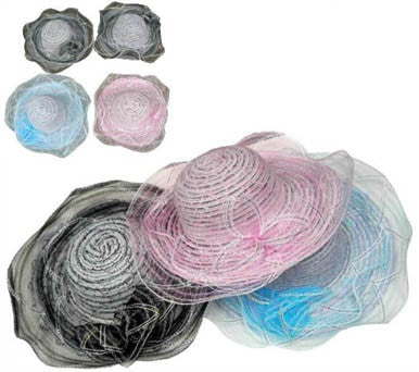 Wholesale Ladies Wide Brim Lace Hats (Sold by the piece) MOQ 1