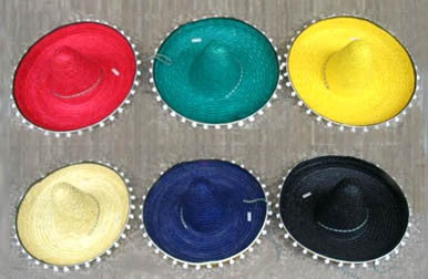 Wholesale Colorful & Stylish  Mexican Sombrero Hat with Tassels for Ladies  (Sold by the piece