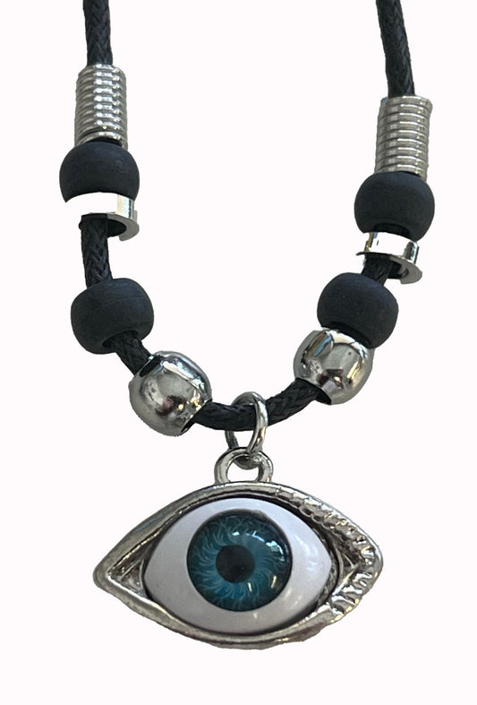 Buy EYEBALL NECKLACE WITH SILVER BEADS ( sold by the piece or dozenBulk Price