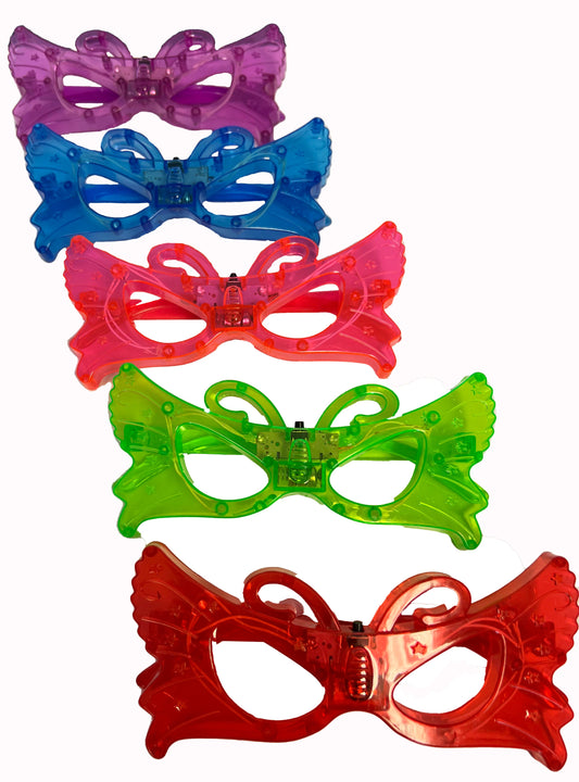 Wholesale LIGHT UP BUTTERFLY KIDS GLASSES(sold by the piece or dozen)