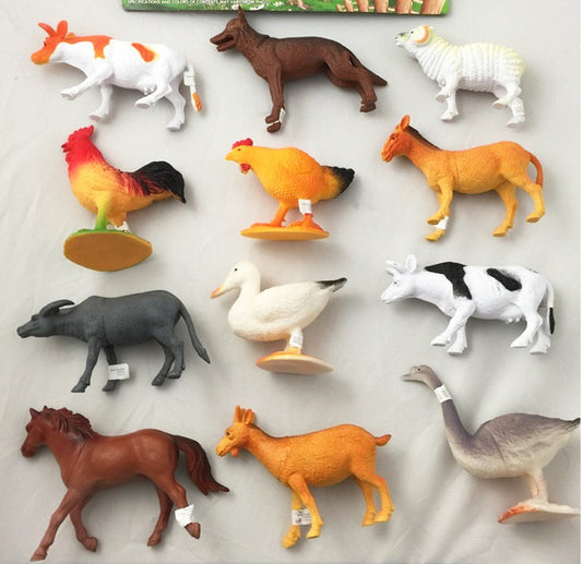 Wholesale PLAY RUBBER 6 INCH FARM ANIMALS  ( sold by the PACK OF 6 ASST farm animals )