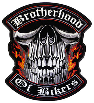 Wholesale JUMBO BACK PATCH BROTHERHOOD OF BIKER (Sold by the piece)