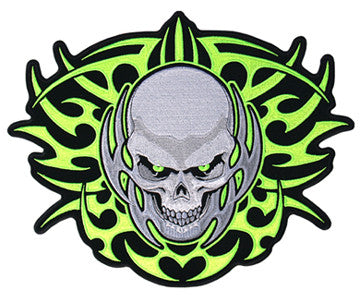 Wholesale JUMBO BACK PATCH TRIBAL SKULL (Sold by the piece)