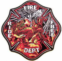 Wholesale EAGLE DRAGON FIRE DEPT JUMBO PATCH (Sold by the piece)