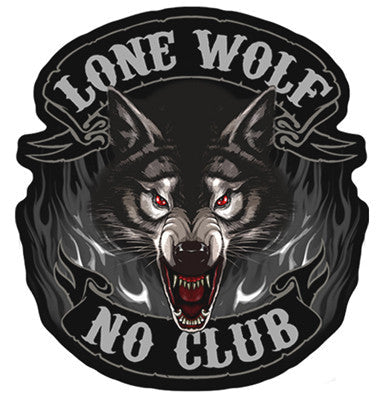 Wholesale jumbo 11 inch LONE WOLF CLUB JUMBO PATCH (Sold by the piece)