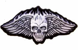 Wholesale JUMBO SKULL WINGS JUMBO PATCH 12X6(Sold by the piece)