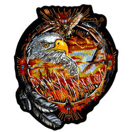 Wholesale JUMBO EAGLES DREAMCATCHER  Patch 11 INCH (Sold by the piece)