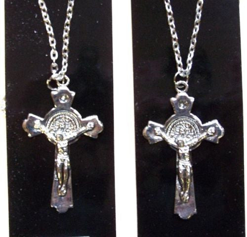 Buy JESUS ON SILVER CRUCIFIX CROSS ON CHAIN NECKLACE*- OVERSTOCK /CLOSEOUT NOW AS LOW AS 50 CENTS EABulk Price