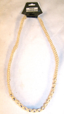 Wholesale HEMP NECKLACE WITH SILVER BALL BEADS  (Sold by the dozen) *- CLOSEOUT NOW ONLY $1 EA