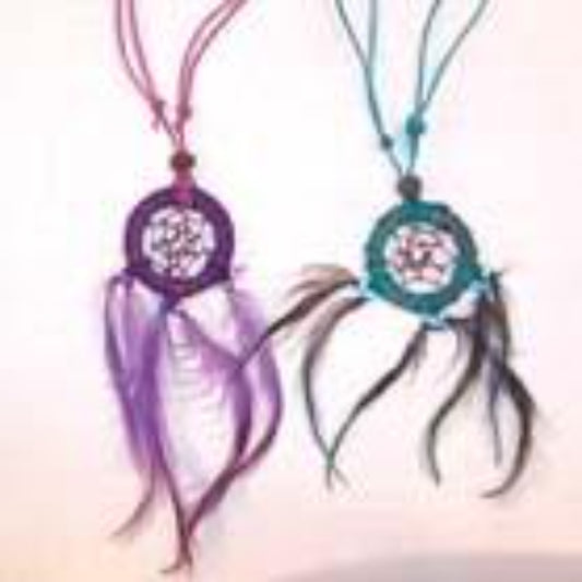 Wholesale 1 1/4" Woven Dreamcatcher Necklaces Hanging Decor (Sold by the piece or dozen)