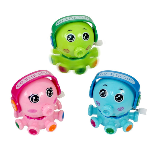 Go With God Octopus Wind-Up Kids Toy In Bulk- Assorted