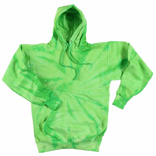 Wholesale LIME GREEN MONSOON TIE DYED HOODIE (sold by the piece )