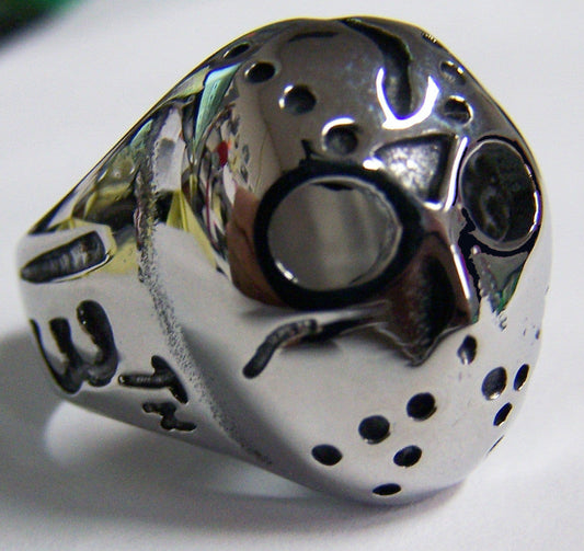Wholesale JASON MONSTER HOCKEY MASK STAINLESS STEEL BIKER RING ( sold by the piece )